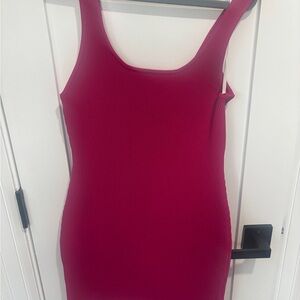 Aritzia Babaton ribbed contour Vibrant Pink Mini Dress